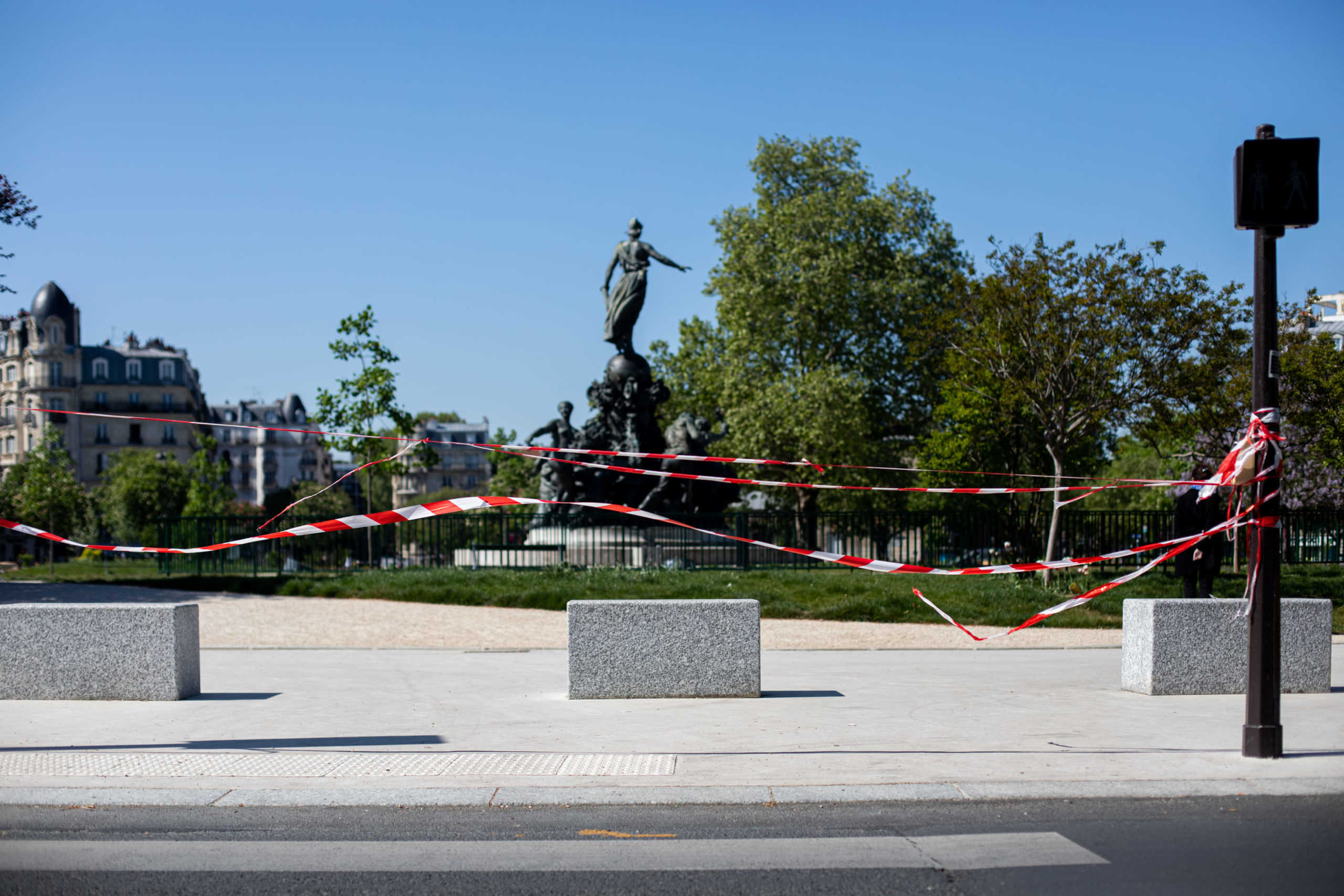 La place de la Nation pendant le confinement